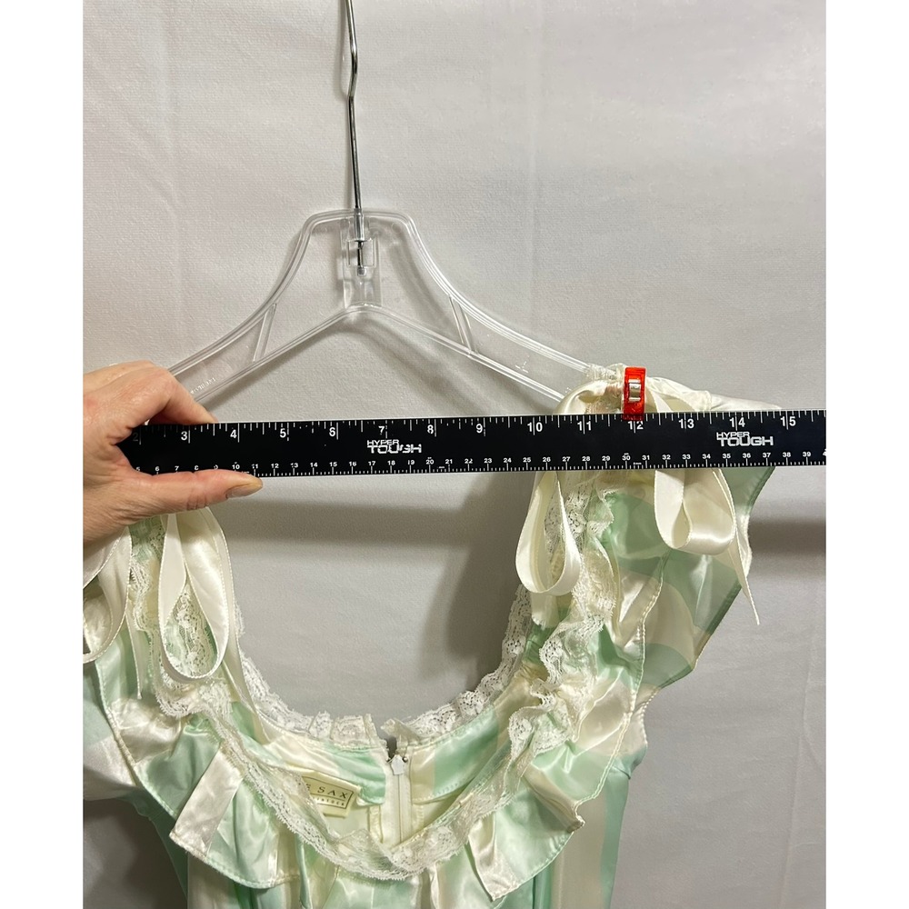 Vintage 1970 Jessica McClintock Gunne Sax Mint Strip Lace Southern Belle Gown 3 - Picture 3 of 16